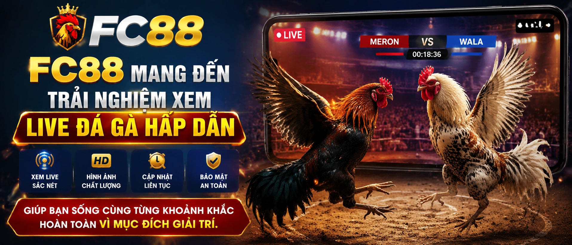 Luồng xem Đá Gà trên mobile