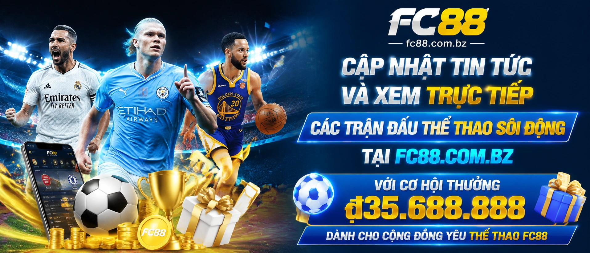 Khu thể thao trên mobile web với giao diện dễ chạm và theo dõi nhanh